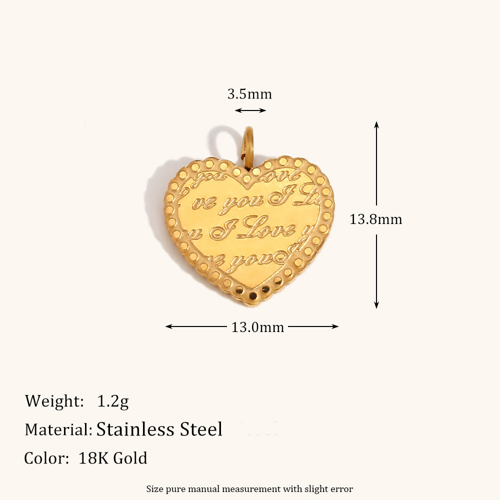 1 Piece 304 Stainless Steel PVD Coated Real Gold Plated Water Droplets Pendant DIY Jewelry Accessories