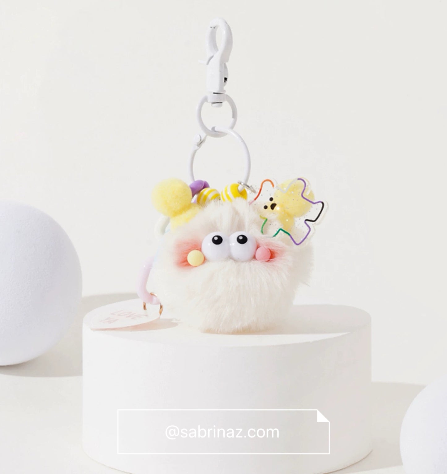 Ponytail Pixie Plush Doll "Little Coal Ball" Phone Chain